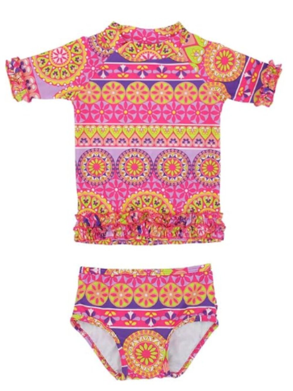 NEW WITH TAGS Ruffle Butts Divali Ruffled Rash Guard Tankini Swimsuit, 12-18 Mos - Picture 3 of 4